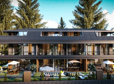 Элитные апартаменты с видом на Средиземное море в Алании, на продажу.
